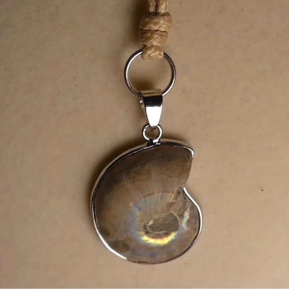 Aura Ammonite Pendant on Adjustable Rope - Picture 7 of 7